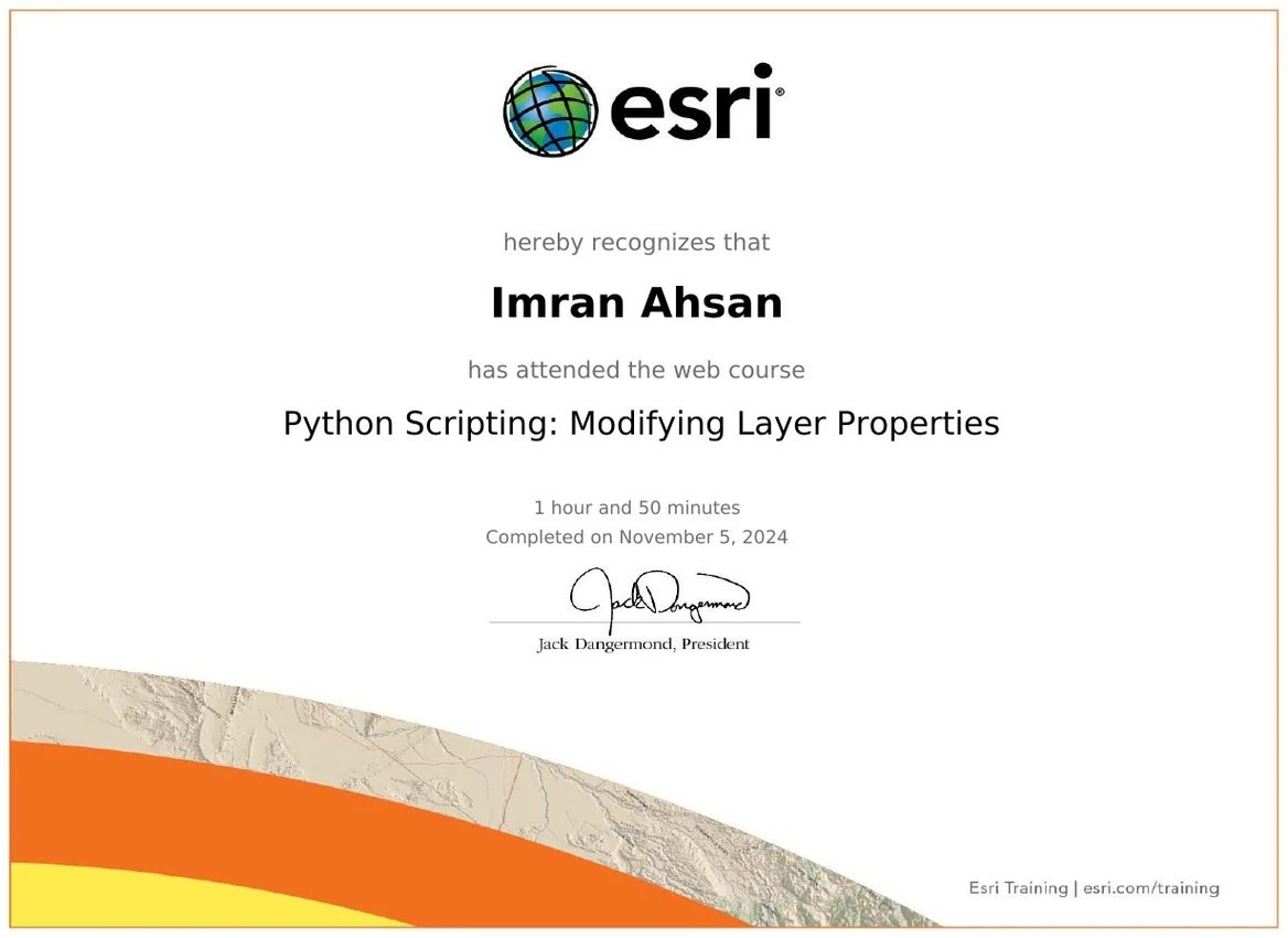 Python Scripting Modifying Layer Properties certificate
