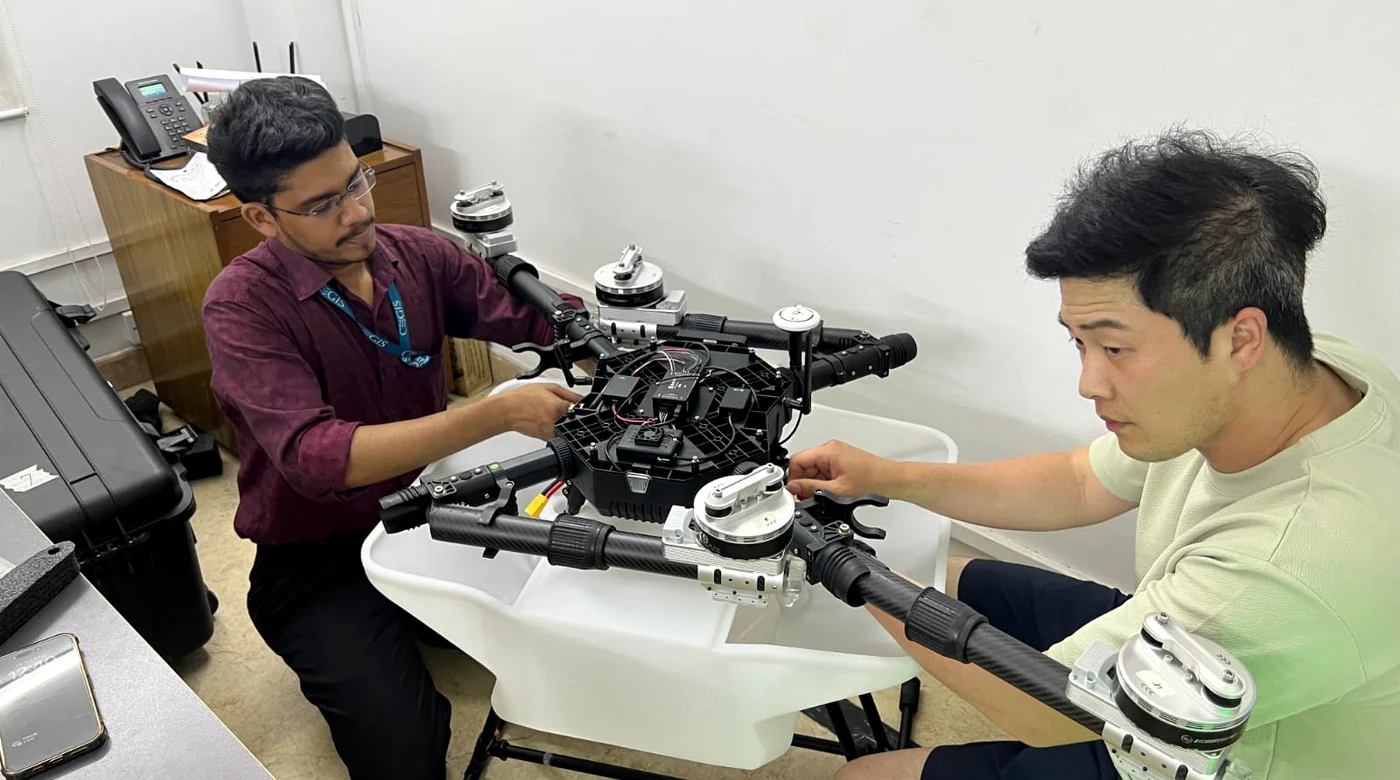 UAV, RTK, and field-survey equipment