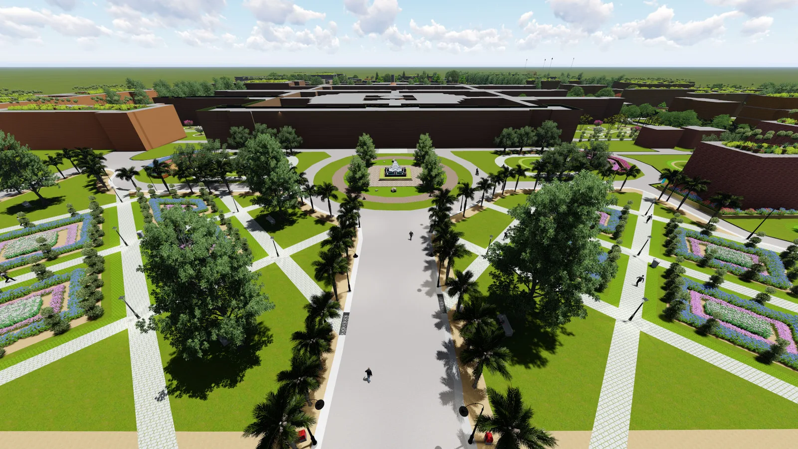 Rendered overview of the proposed RMC and RMCH campus landscape