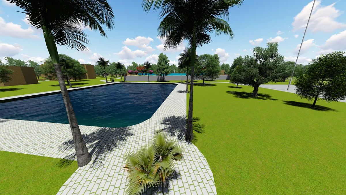 Proposed water landscape and filtration pond