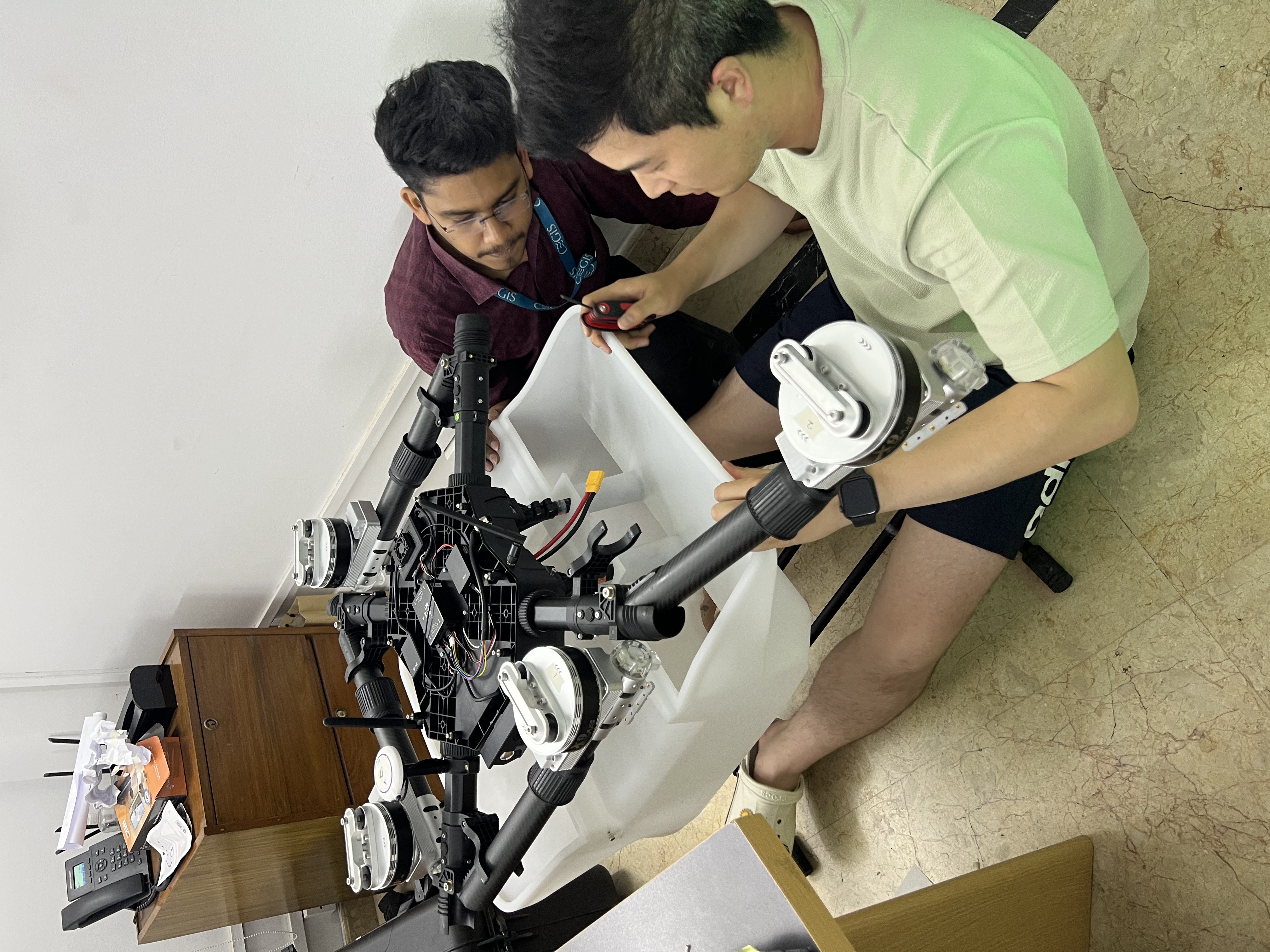 Detailed UAV equipment inspection